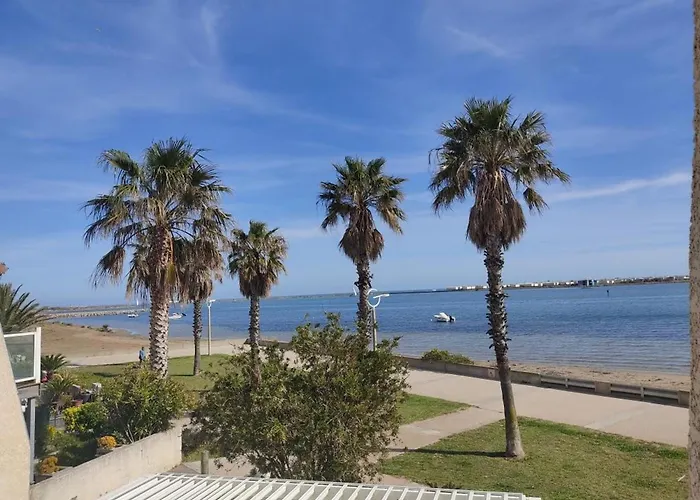 T4 Avec Vue Mer, Climatisée, 80m2, à 50m, 6 Pers. - Fr-1-796-100 * Gruissan